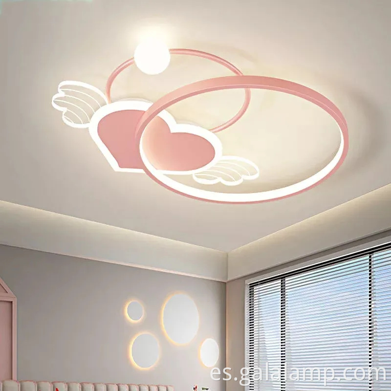Luz de techo LED rosa elegante para decoración moderna del hogar
